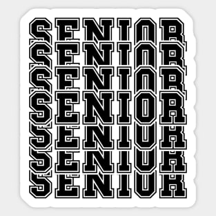 Senior 2024 Retro Sport Tipography 2023 Graduation Sticker